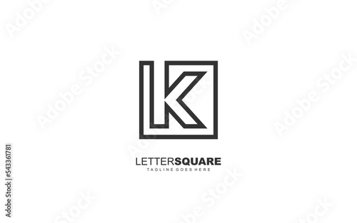 K letter logo abstract for identity company. Alphabet template vector illustration for your brand.