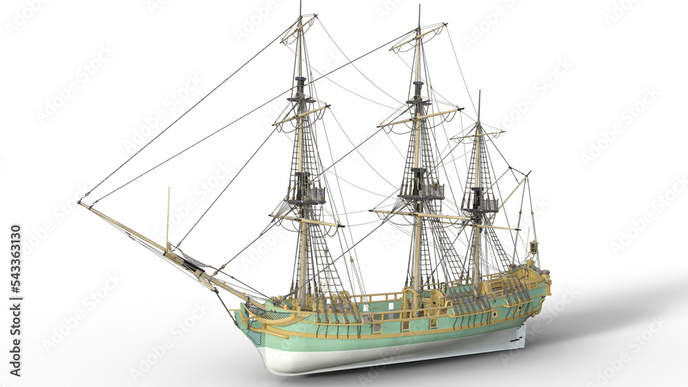 Naklejka premium sailing ship