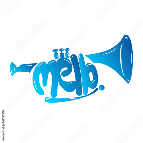 mellophone typography as an icon photo