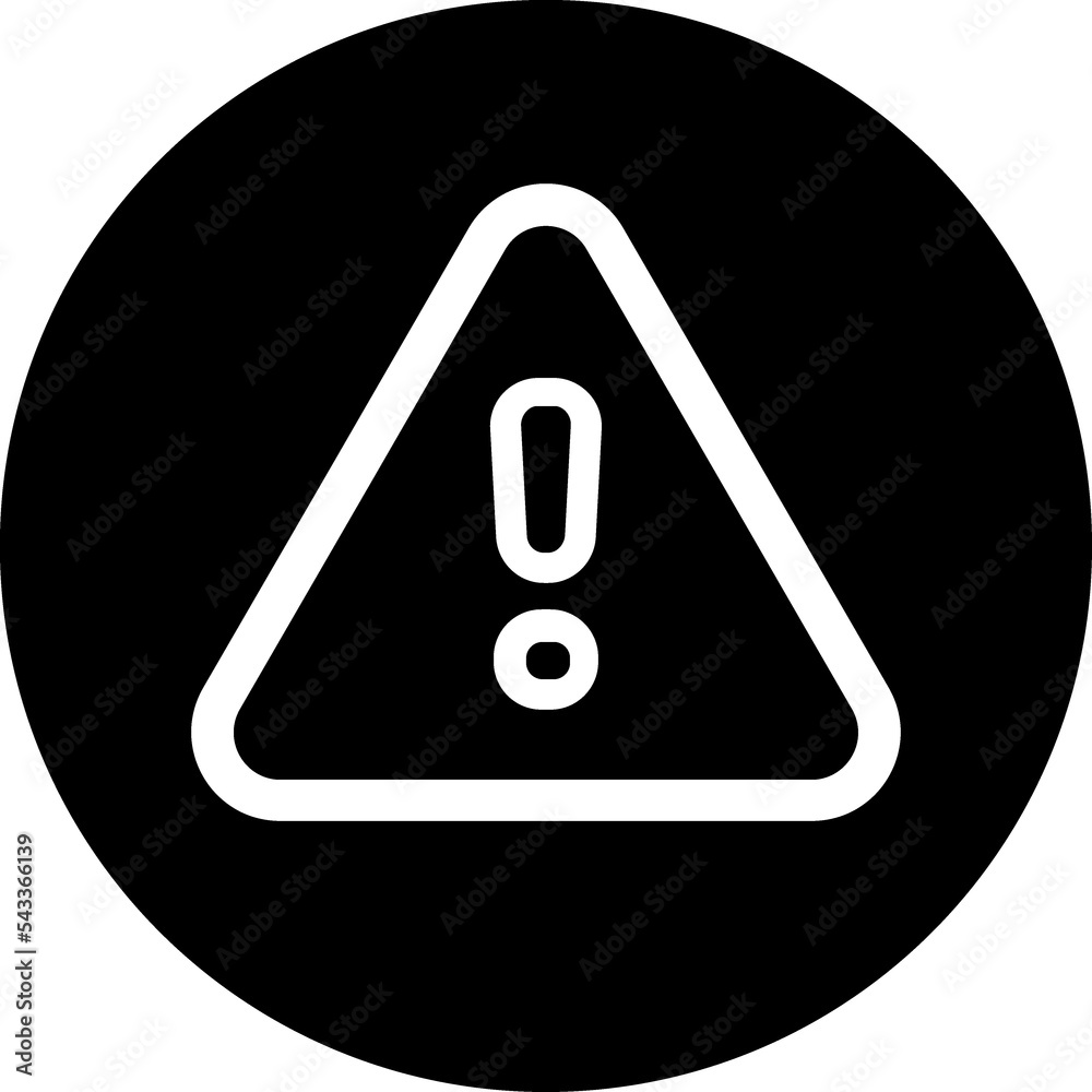 Warning, caution line icon. Danger