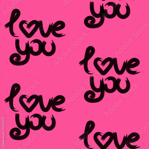 Seamless color love pettern. Love, romantic, st.Valentine's Day, paper, office supplies, web design.