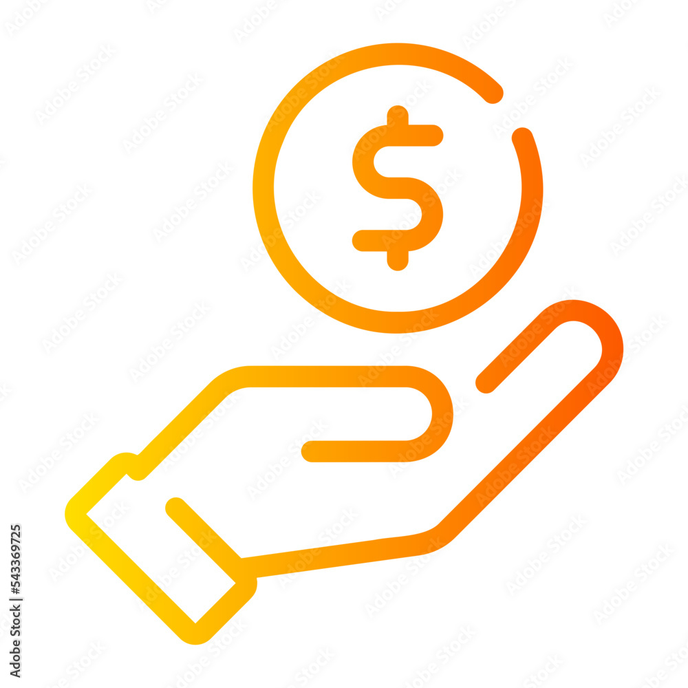 Revenue gradient icon Revenue gradient icon