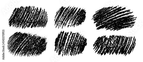 Charcoal grunge backgrounds set. Coal pencil abstract sketches. Charcoal pencil hatches and scribbles. Grungy backdrops collection.