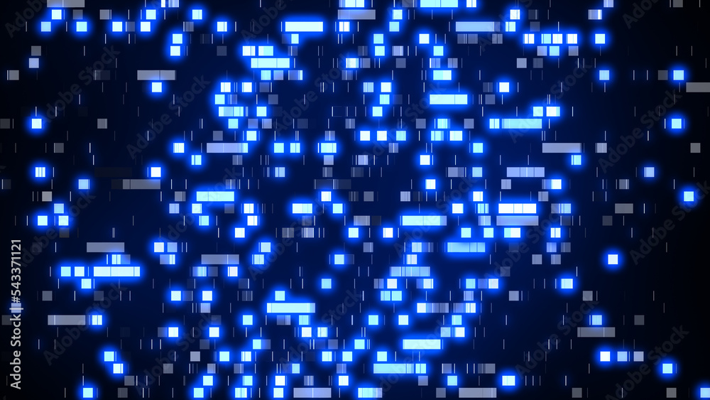 Abstract Background Digital code background loop. Data binary code network. 4K loop animation. colorful version.