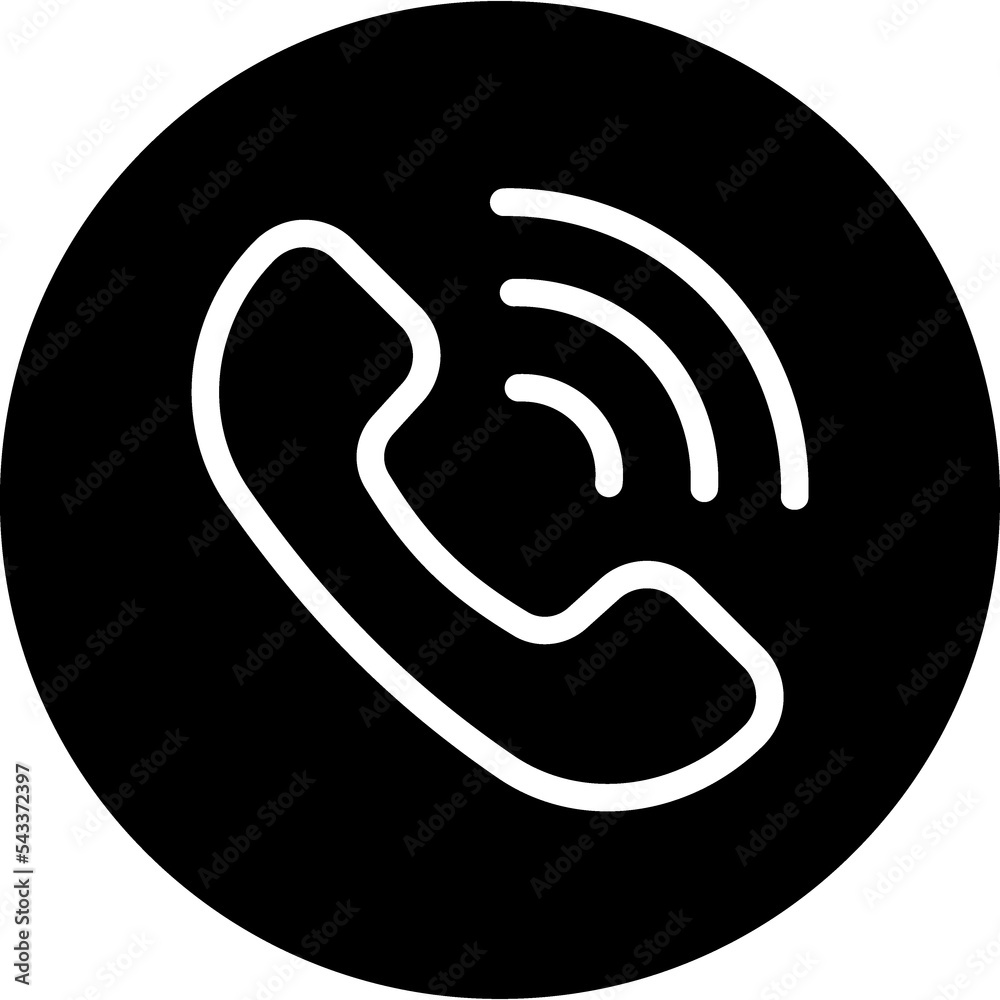 Phone circle black button Phone circle black button