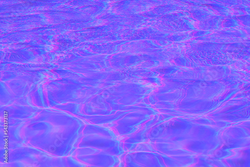 Slika na platnu Purple transparent holographic water surface texture with ripples, splashes