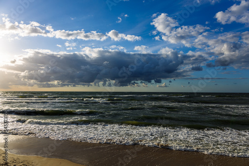 The dramatic sky over the Baltic Sea