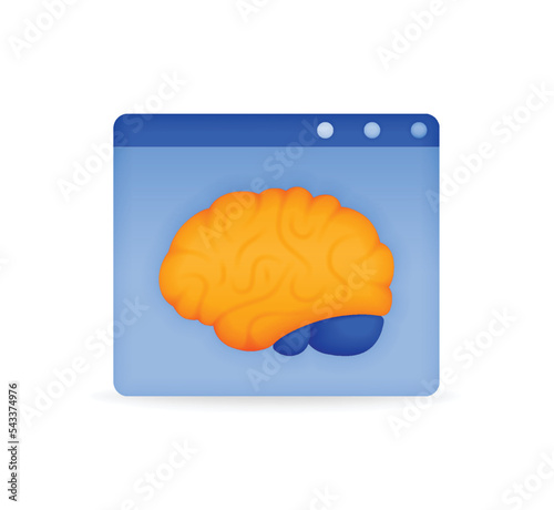artificial intelligence software development icon. 4.0 AI technology. machine learning software icon. Can be used for businesses, websites, mobile apps, posters, ads flyers, banners