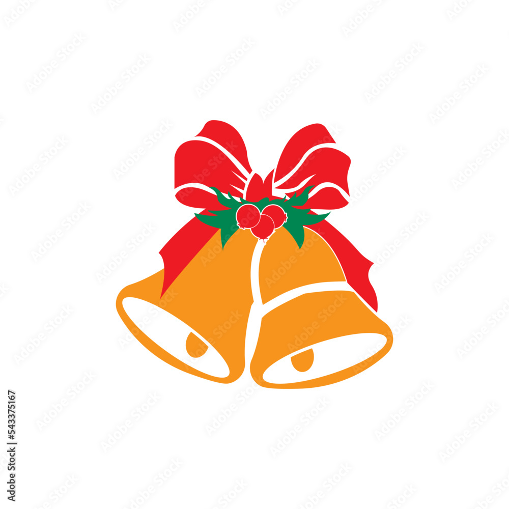 Christmas bells and ornaments icon logo, vector design Christmas bells and ornaments icon logo, vector design