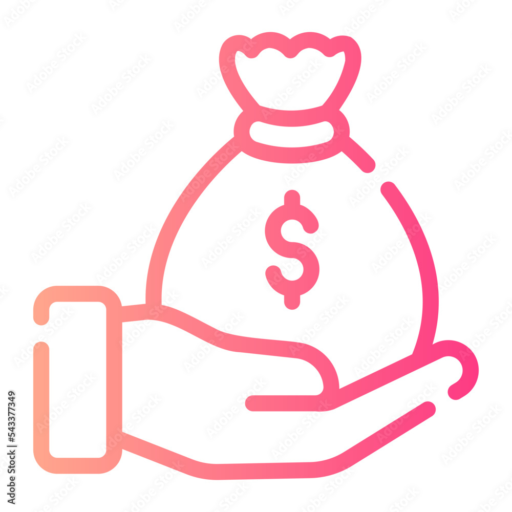 income gradient icon income gradient icon