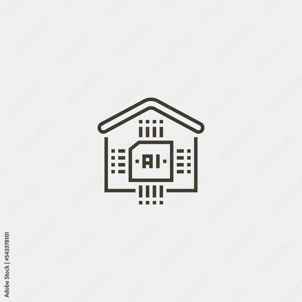 Artificial_intelligence vector icon illustration sign