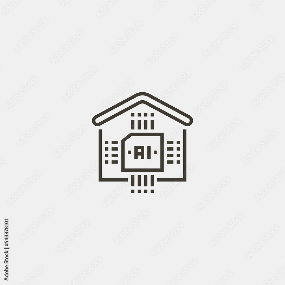 Artificial_intelligence vector icon illustration sign Artificial_intelligence vector icon illustration sign