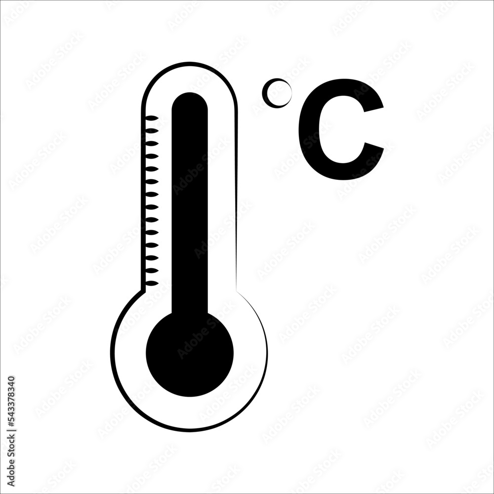 Thermometer vector icon. Thermometer to measure temperature Celsius icon. Thermometer icon for weather. Thermometer icon flat design Thermometer vector icon. Thermometer to measure temperature Celsius icon. Thermometer icon for weather. Thermometer icon flat design