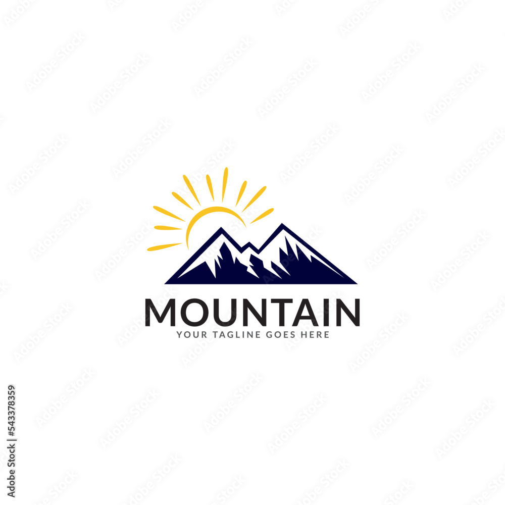 Black mountain logo design template Black mountain logo design template