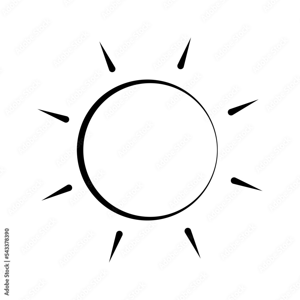 Brightness Icon, Sun, Intensity Setting Vector Art Illustration Brightness Icon, Sun, Intensity Setting Vector Art Illustration