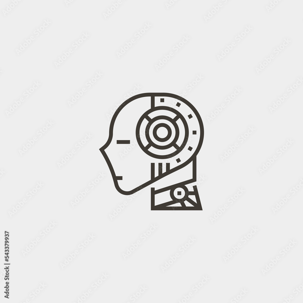 Artificial_intelligence vector icon illustration sign Artificial_intelligence vector icon illustration sign