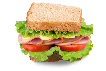 Sierkussen Snackbar Sandwich met kalkoen en verse groenten  © BillionPhotos.com