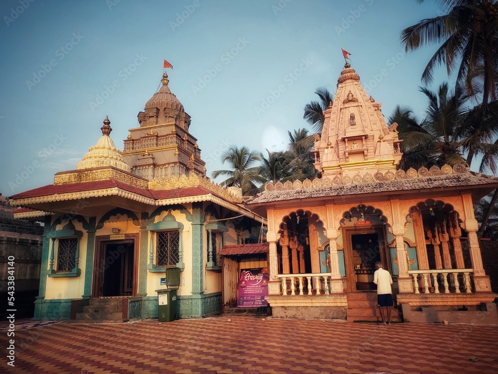 Devgad, Sindhudurg, Maharashtra, India - Sri Kunkeshwar Temple, This temple is dedicated to Lord Shiva  at konkan or Coastal Maharashtra. Near  kunkeshwar Beach.