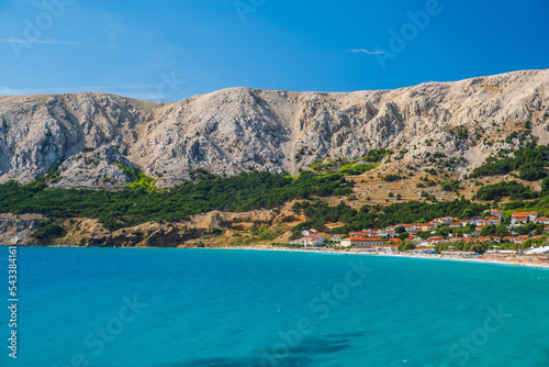 Town of Baska on island Krk in Croatia