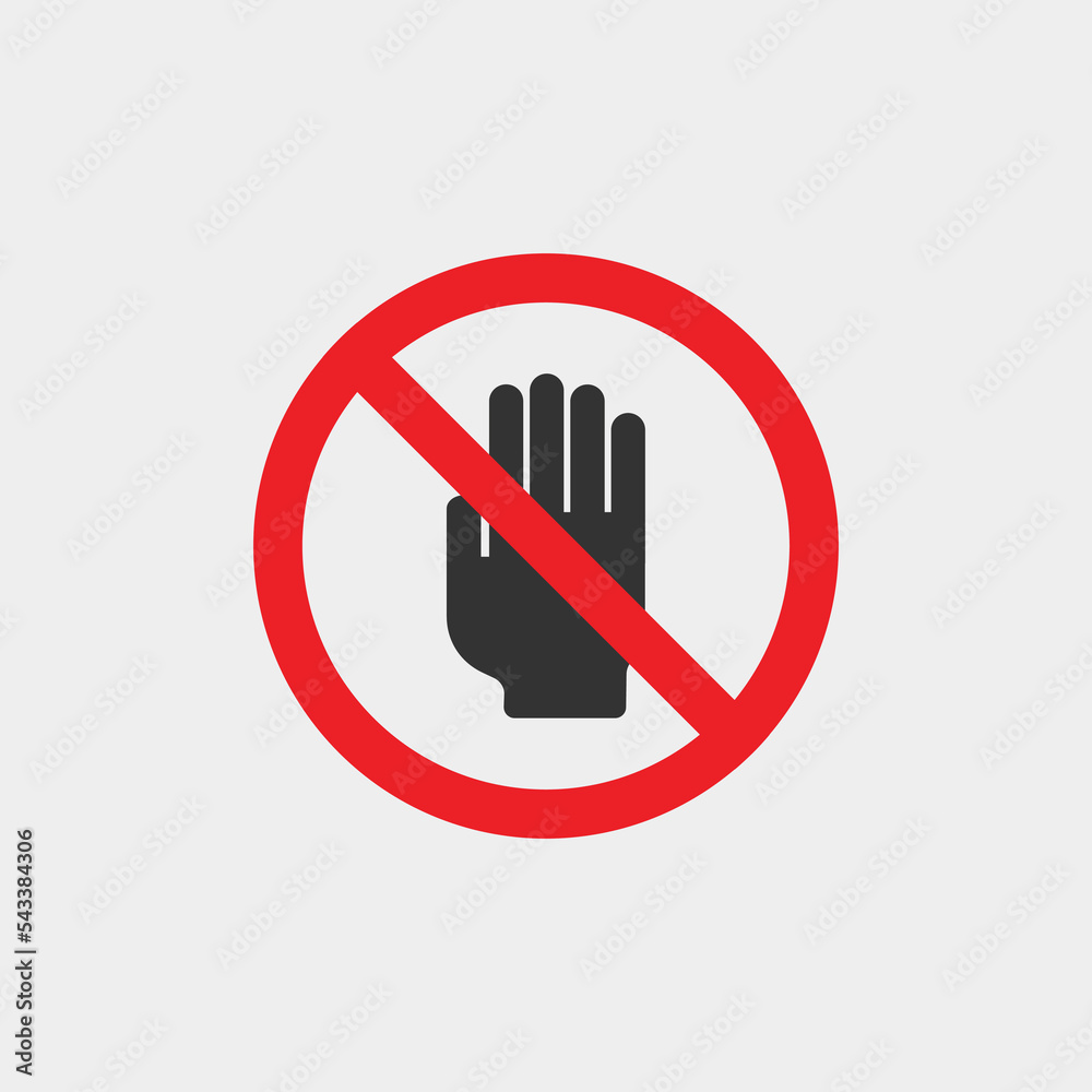 No_hands vector icon illustration sign No_hands vector icon illustration sign