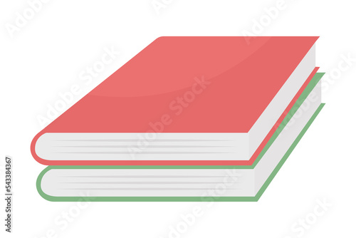 Stack of books semi flat color vector object. Editable element. Full sized item on white. Study and learn. Educational literature simple cartoon style illustration for web graphic design and animation