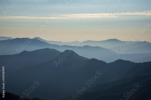 Beautiful view of the many layered mountains in the morning © Robert Stedman