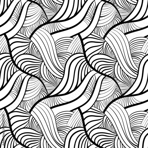 Seamless vector patern with abstract lines, creative geometry