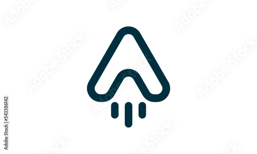 modern A rocket logo