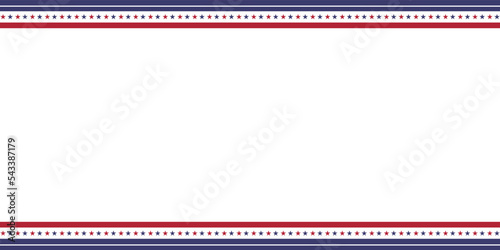 Patriotic border divider american usa flag.