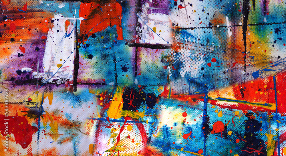 Hand draw digital art painting abstract background. Stock Illustration