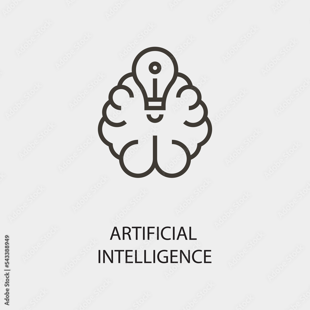 Artificial_intelligence vector icon illustration sign Artificial_intelligence vector icon illustration sign