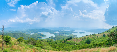 Panorama of Ta Dung lake  Dak Nong  Vietnam