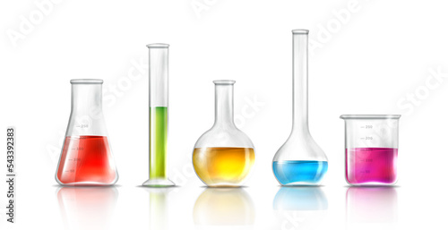 3d realistic vector icon. Isolated on white background. Laboratory equipment isolated on white background.