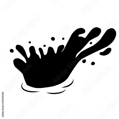 silhouette water splash illustration