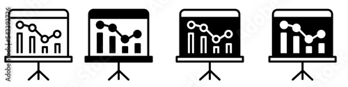 Data analysis icon vector set. profit graph illustration sign collection. data science symbol or logo.