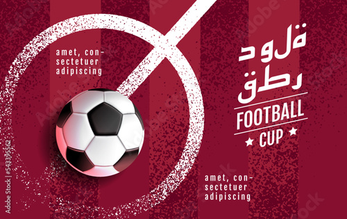 football cup, soccer banner template , Sport poster, celebrate concept background