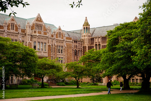 Cuadro en lienzo Beautiful University, University of Washington, Seattle, Washington, USA