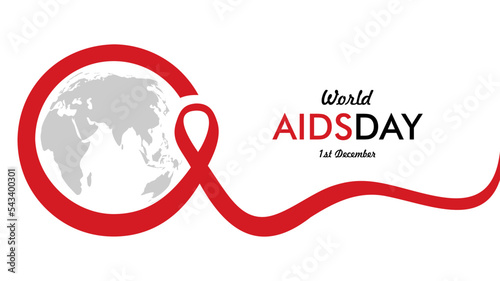 flat world aids day background stock vector
