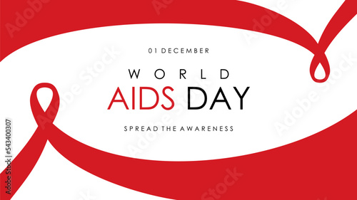 flat world aids day banner vector stock
