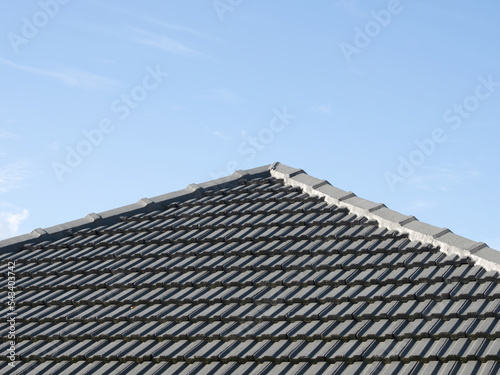 Pitched roof with concrete tiles