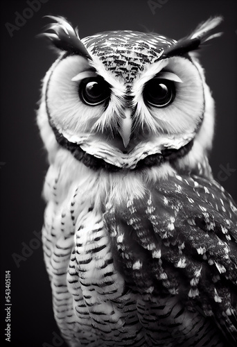 Portrait of a beautiful majestic Owl