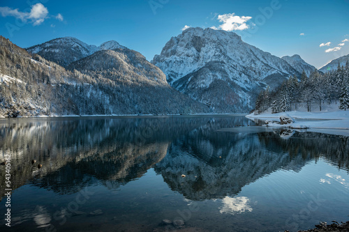 Snow magic on the Predil lake and in the forest of Tarvisio