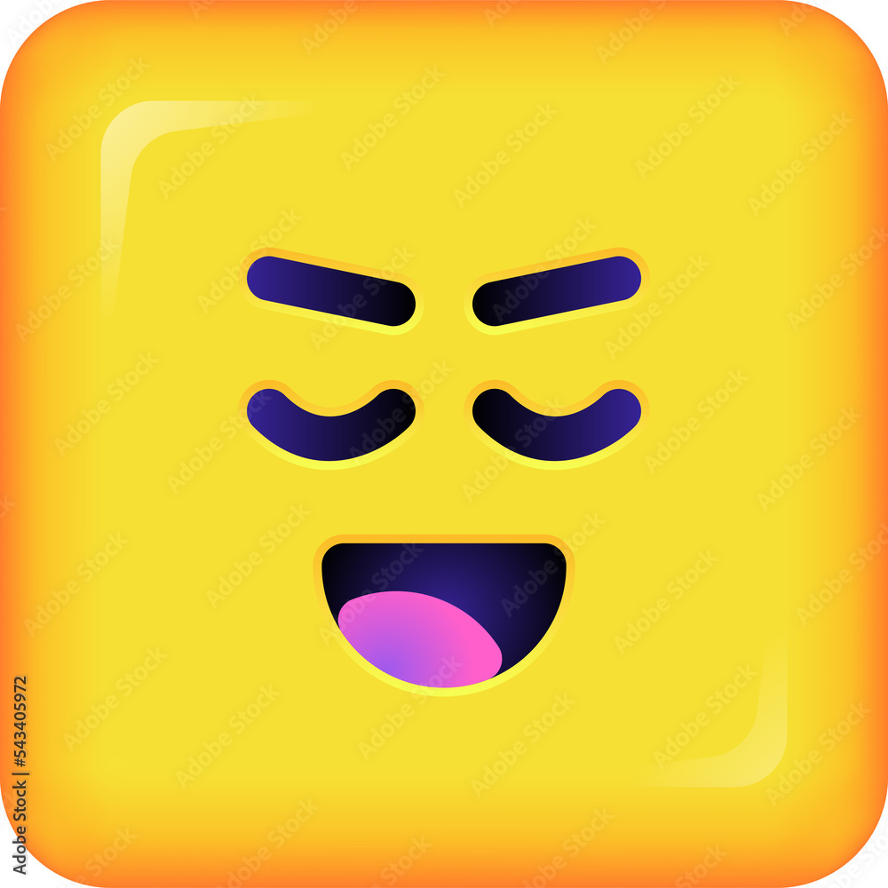 Cool square Emoticon. Yellow Emoji faces emoticon smile, digital smiley expression emotion feelings, chat cartoon emotes. png illustration icon Cool square Emoticon. Yellow Emoji faces emoticon smile, digital smiley expression emotion feelings, chat cartoon emotes. png illustration icon