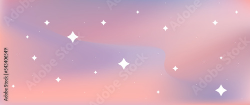 Abstract blurred gradient grid background in bright rainbow colors. Colorful smooth banner template with stars. Easily editable soft color vector illustration.