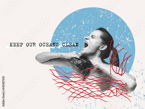 Photography World oceans day, World Environment Day, Earth day, World Maritime Day concept