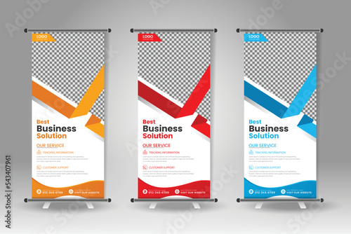 professional business corporate roll-up banner design, roll-up banner, x banner, vertical ad roll-up banner template