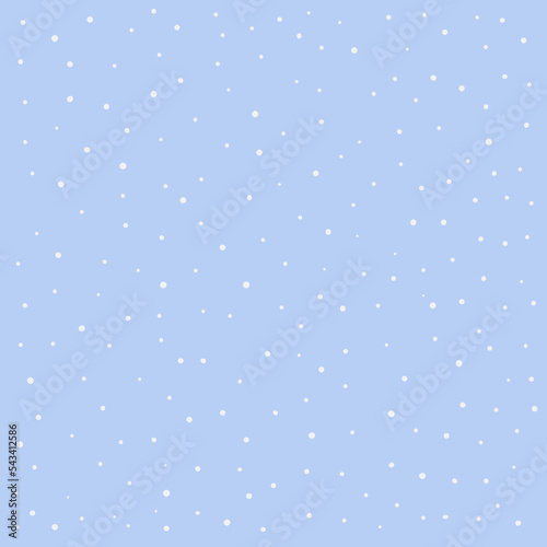 Doodle dot blue seamless pattern. Abstract ornament. Snow pattern. Christmas vector illustration.