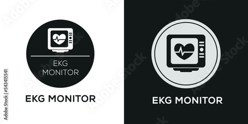 Creative (Ekg monitor) Icon, Vector sign.