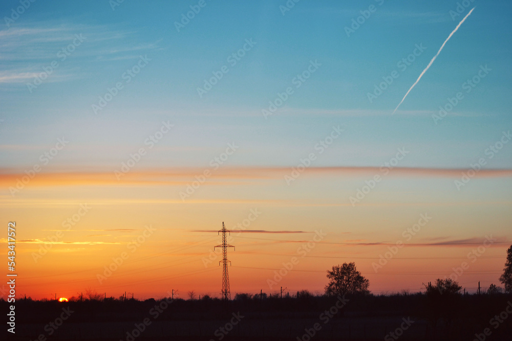 Sunset landscape Sunset landscape