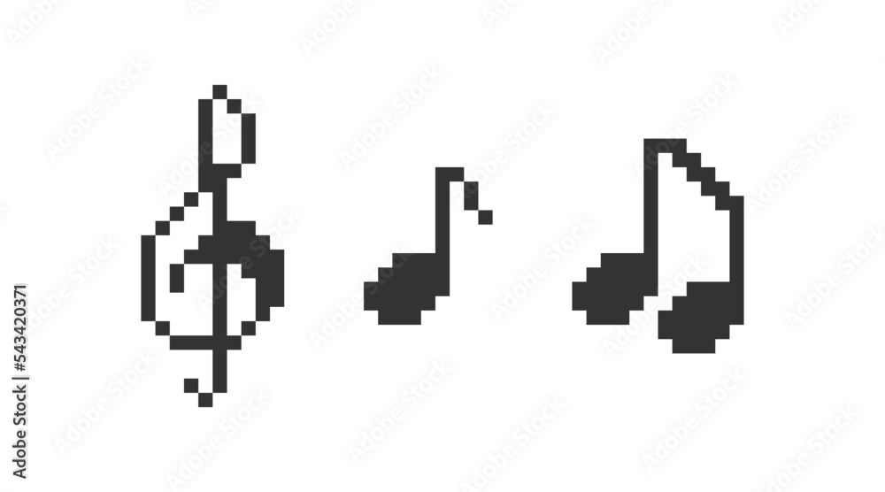 Celular de pixel art com ícone de vetor de ícone de música para